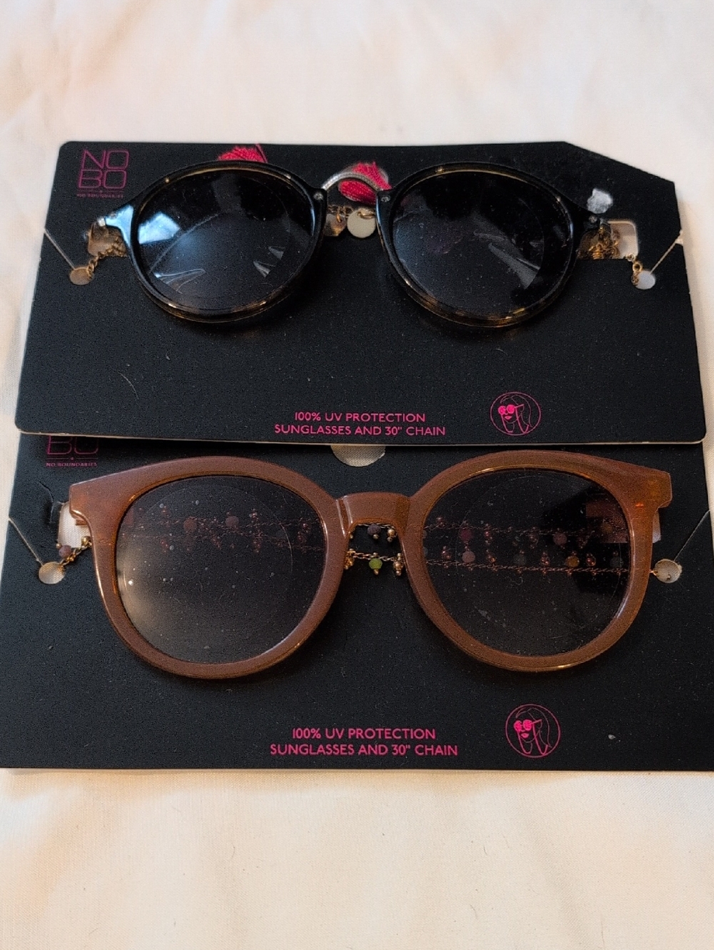 NWT NOBO Round Sunglasses Duo | Black & Brown Frames
